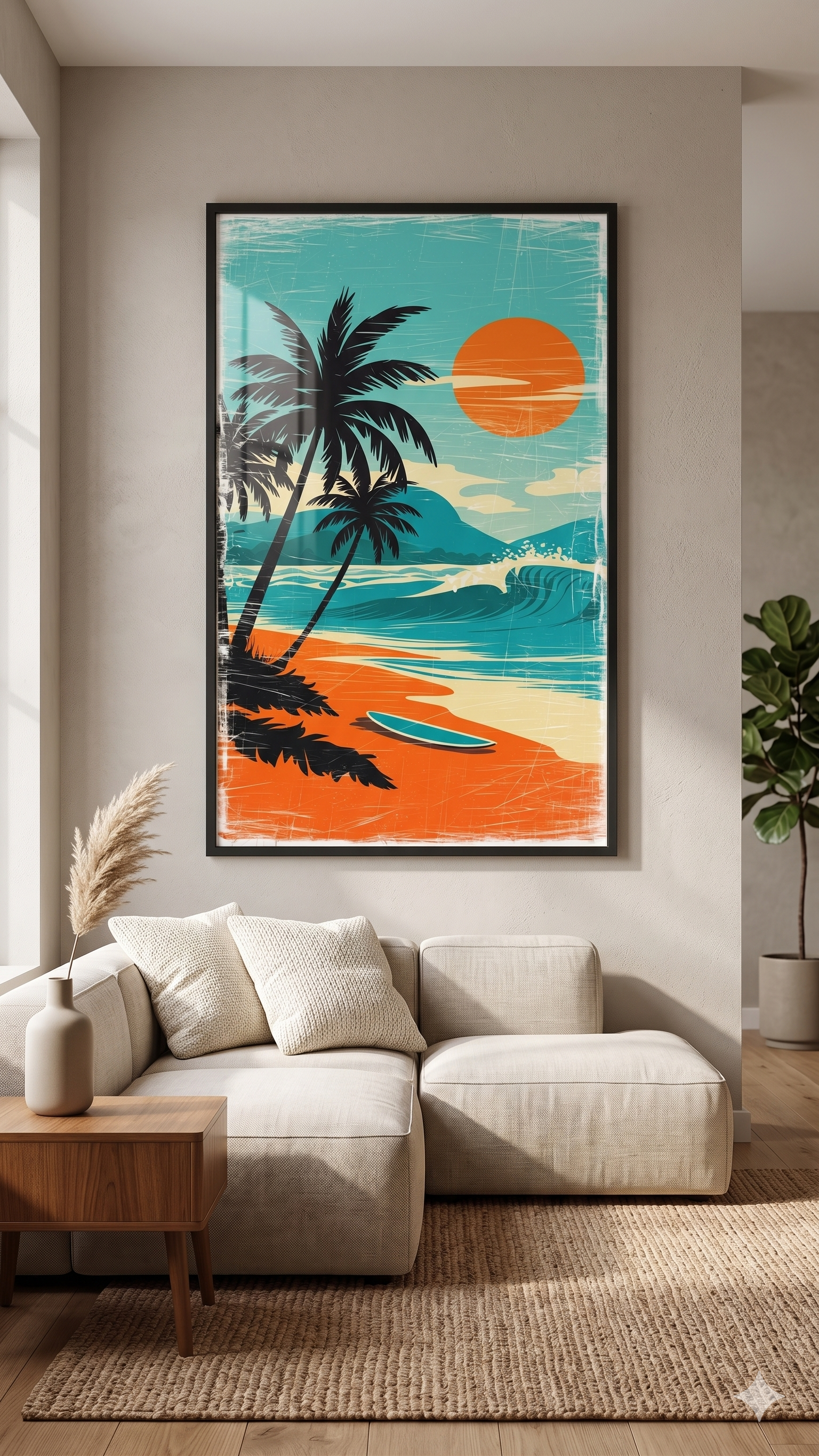 Surf Paradise – Tableau Vintage Tropical